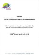 Recueil des actes administratifs 1er semestre 2018